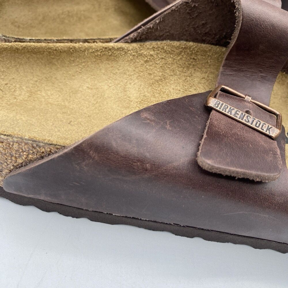 Birkenstock Arizona Sandals US 13 EU 46 Brown Brown Leather Buckle Boho NWOB - Picture 7 of 13